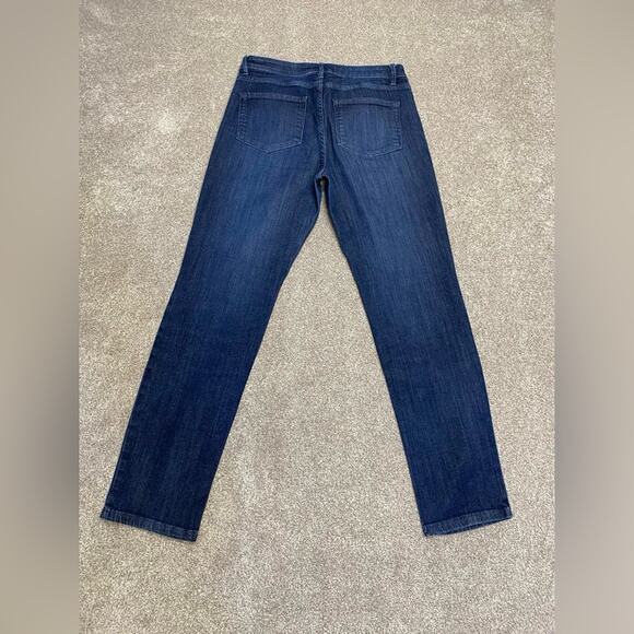 J. Jill high rise straight jeans 8 dark wash stretch luxurious comfy silknsoft - Picture 1 of 14